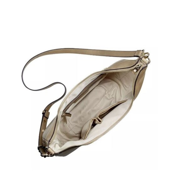 INC Kolleene faux-leather expandable women's Large hobo crossbody bag-CAMEL/TAN - Picture 12 of 13